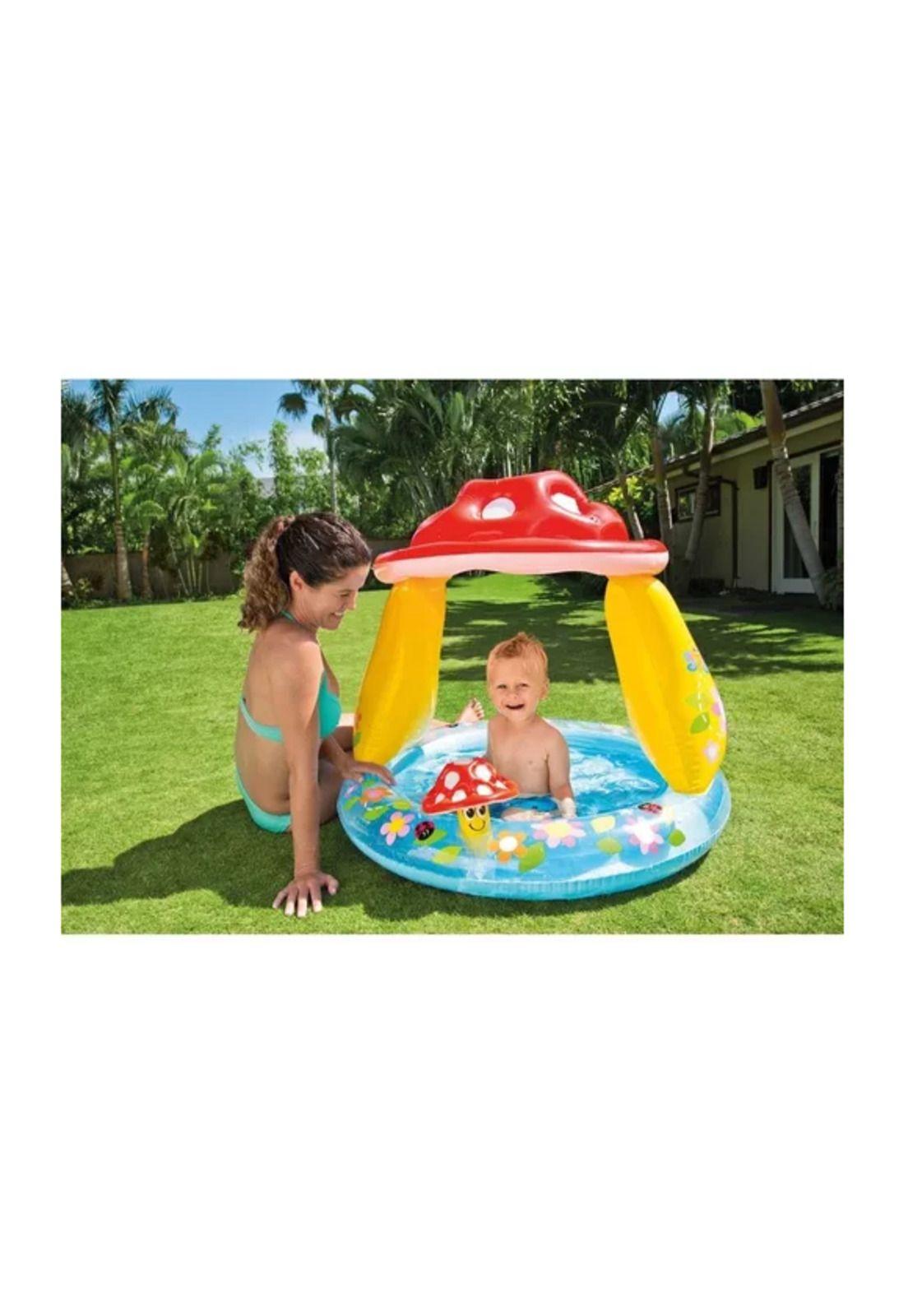 Piscina inflable champiñón multicolor-4