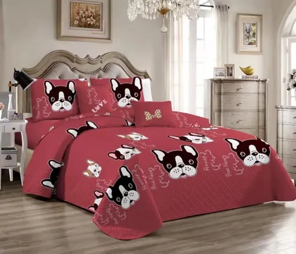 Cubrecama quilt delgada 1.5 plaza varios colores-0