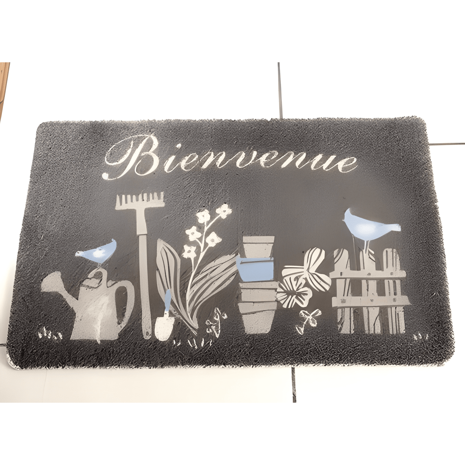 Limpiapiés Antideslizante PVC 40x60 cm Diseño Geométrico-4