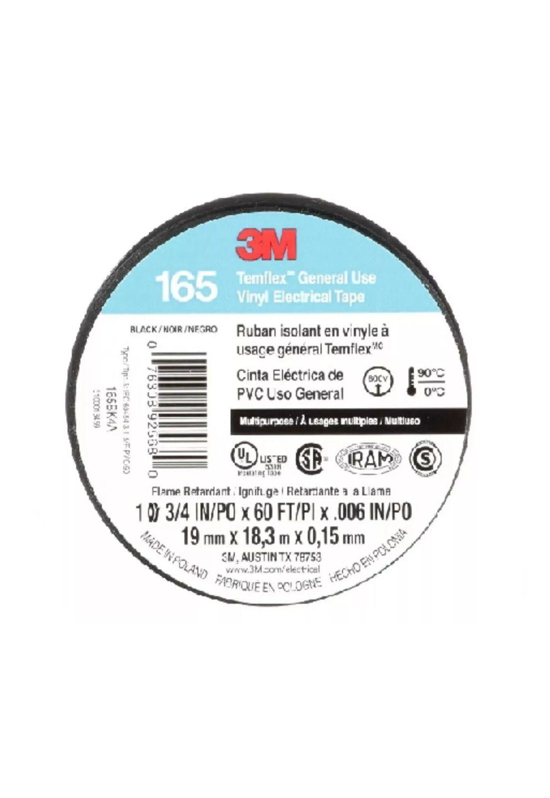 Cinta Aisladora 3M 20 Mts. Negra 3M 165-2