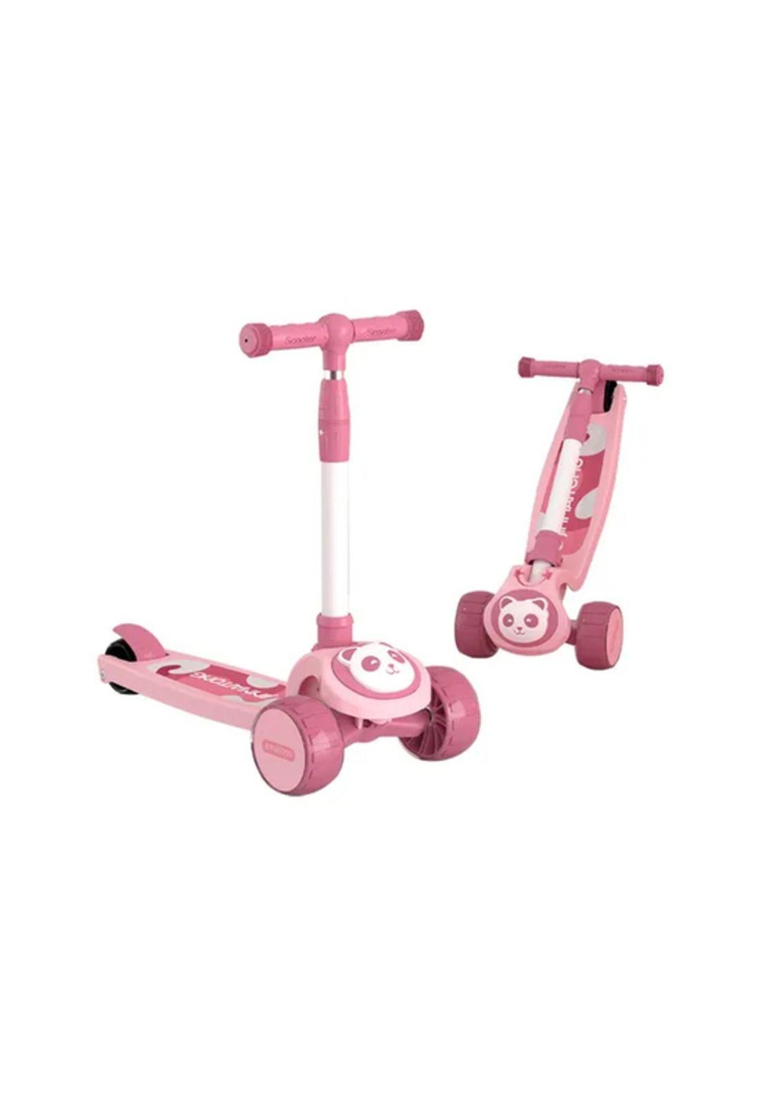 Scooter infantil premium, rueda luces, color rosado-0