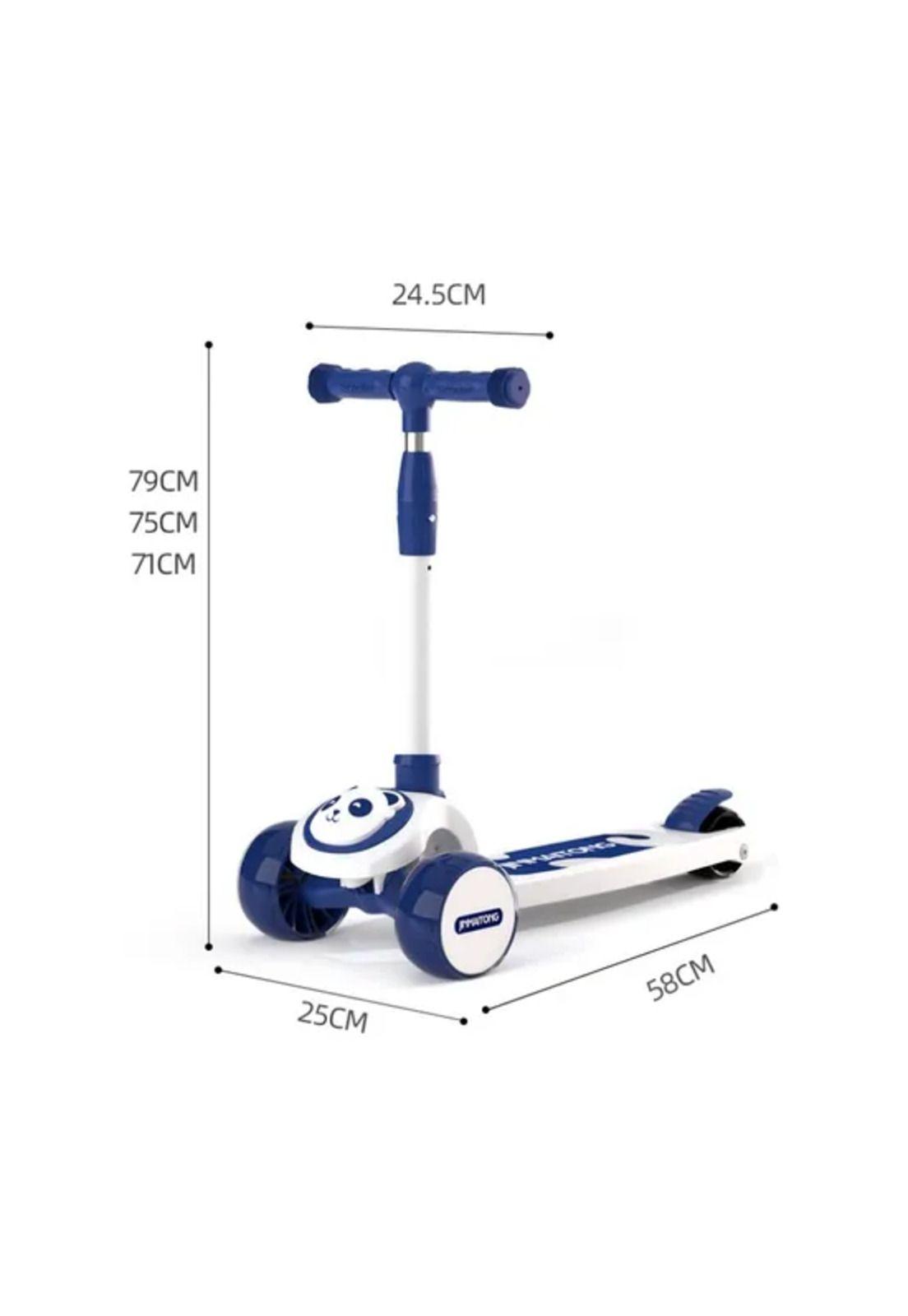 Scooter infantil premium, rueda luces, color rosado-1