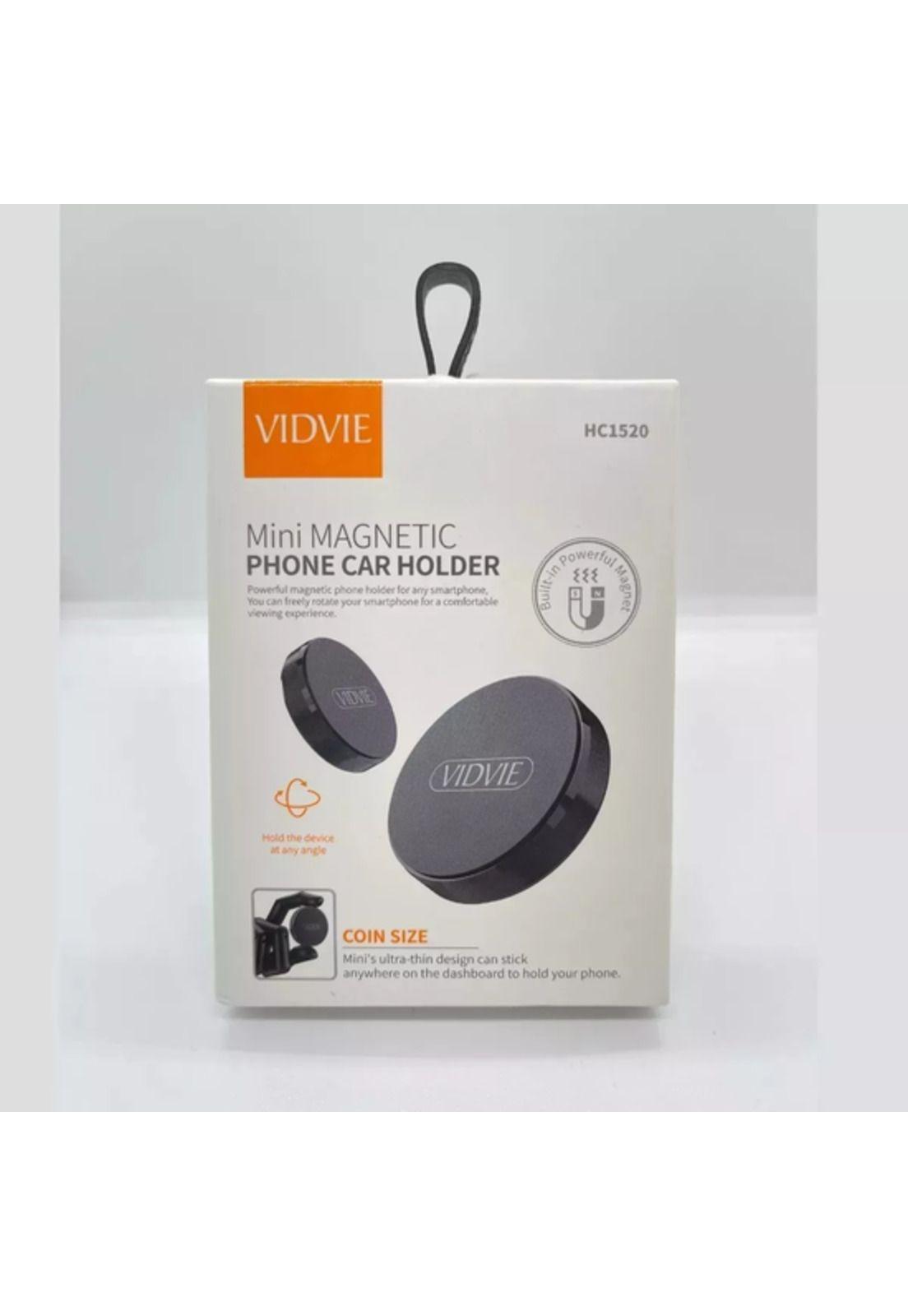 Soporte Mini Magnético para Celular en Automóvil Vidvie Negro-3