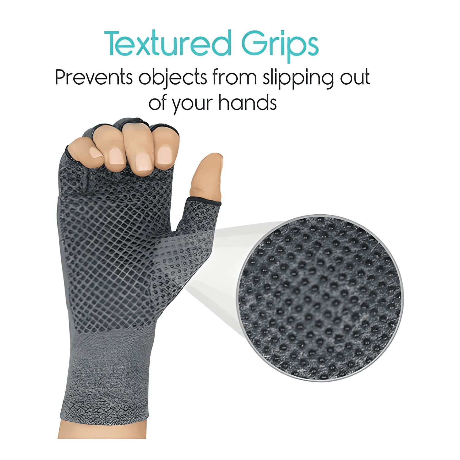 Guantes de compresión con grips para artritis #3-2