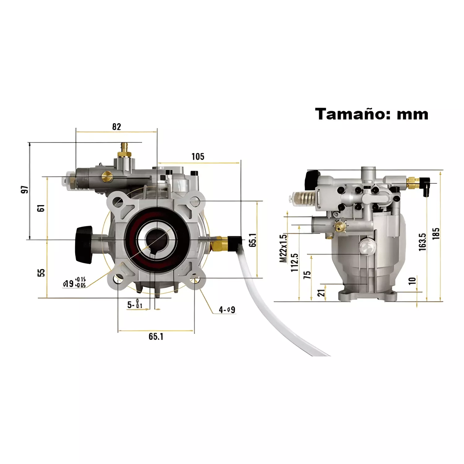 Bomba Para Hidrolavadora Gasoli 3200psi Eje 3/4'' #11-4