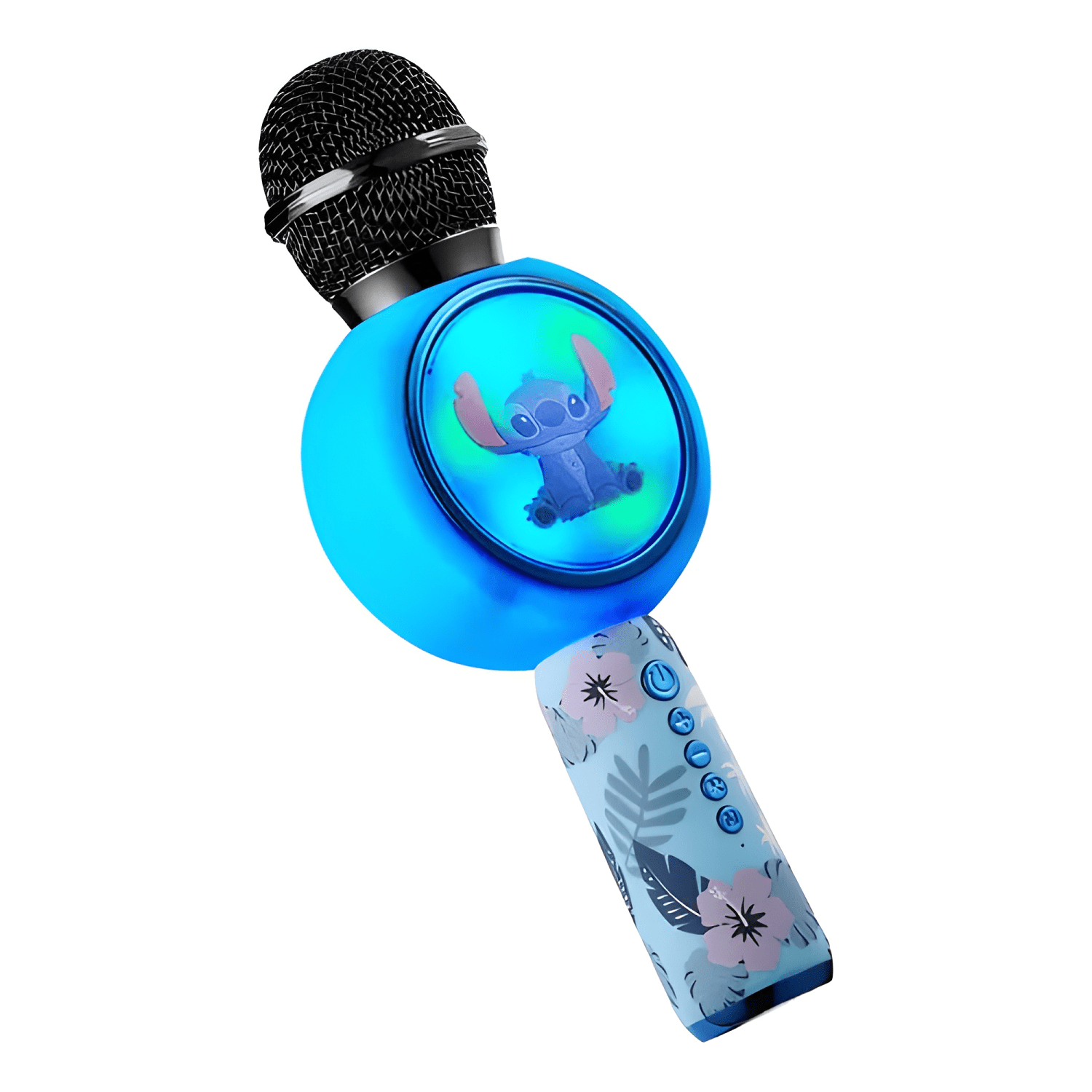 Micrófono karaoke 3d stitch Azul-0