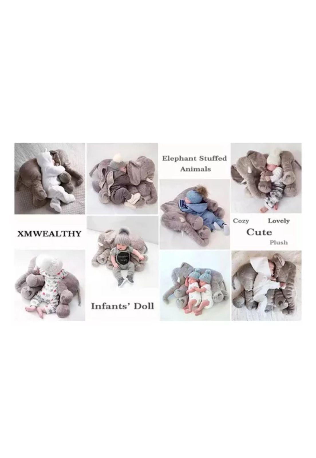 Elefante de apego de peluche para bebés y niños-3