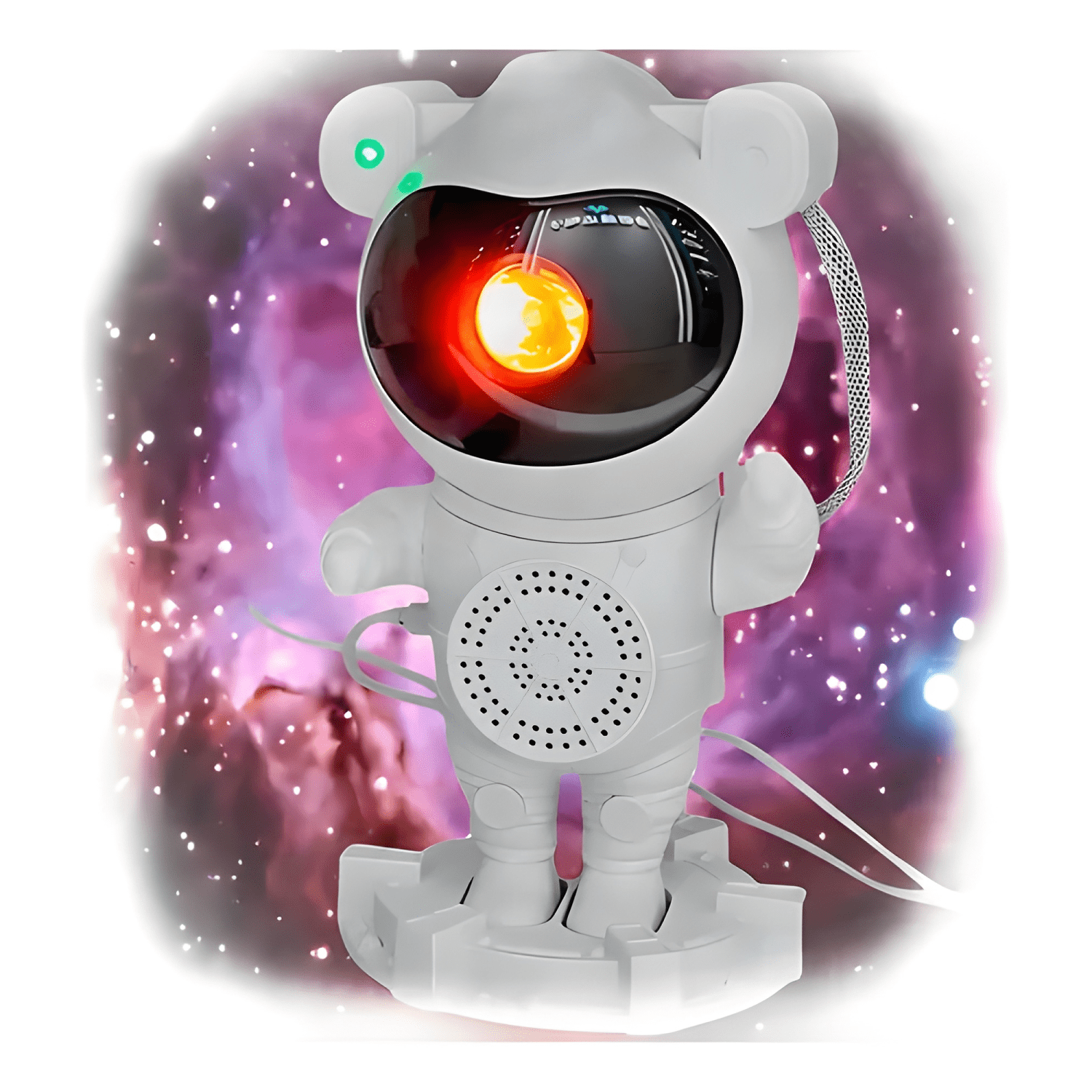 Parlante astronauta bluetooth proyector () mx27 Blanco-3