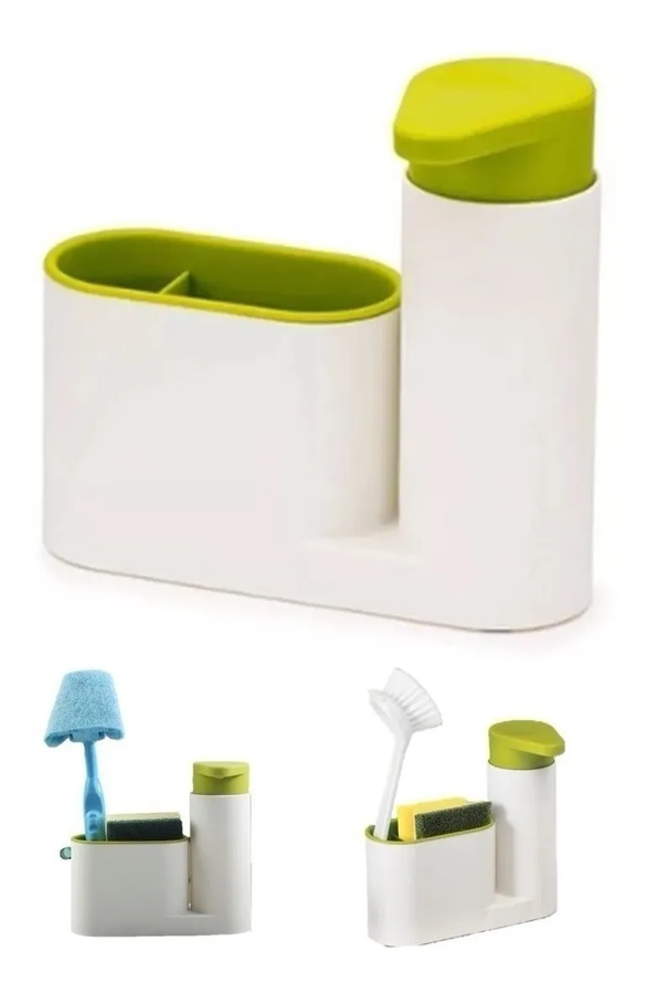 Set Dispensador Lavalozas Liquido Con Portaesponja-0