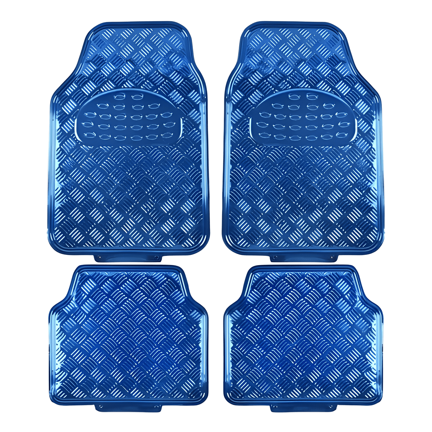 Alfombra Cubre Piso Metálico Colores Set 4pcs Auto Tuning-0