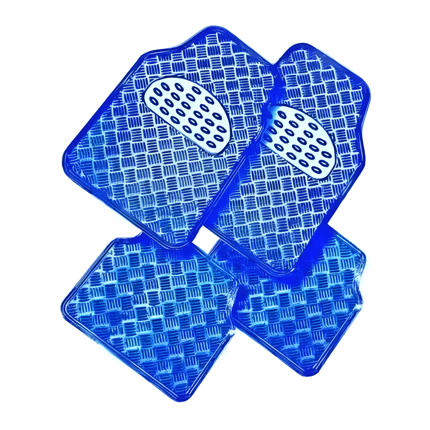 Alfombra Cubre Piso Metálico Colores Set 4pcs Auto Tuning-1