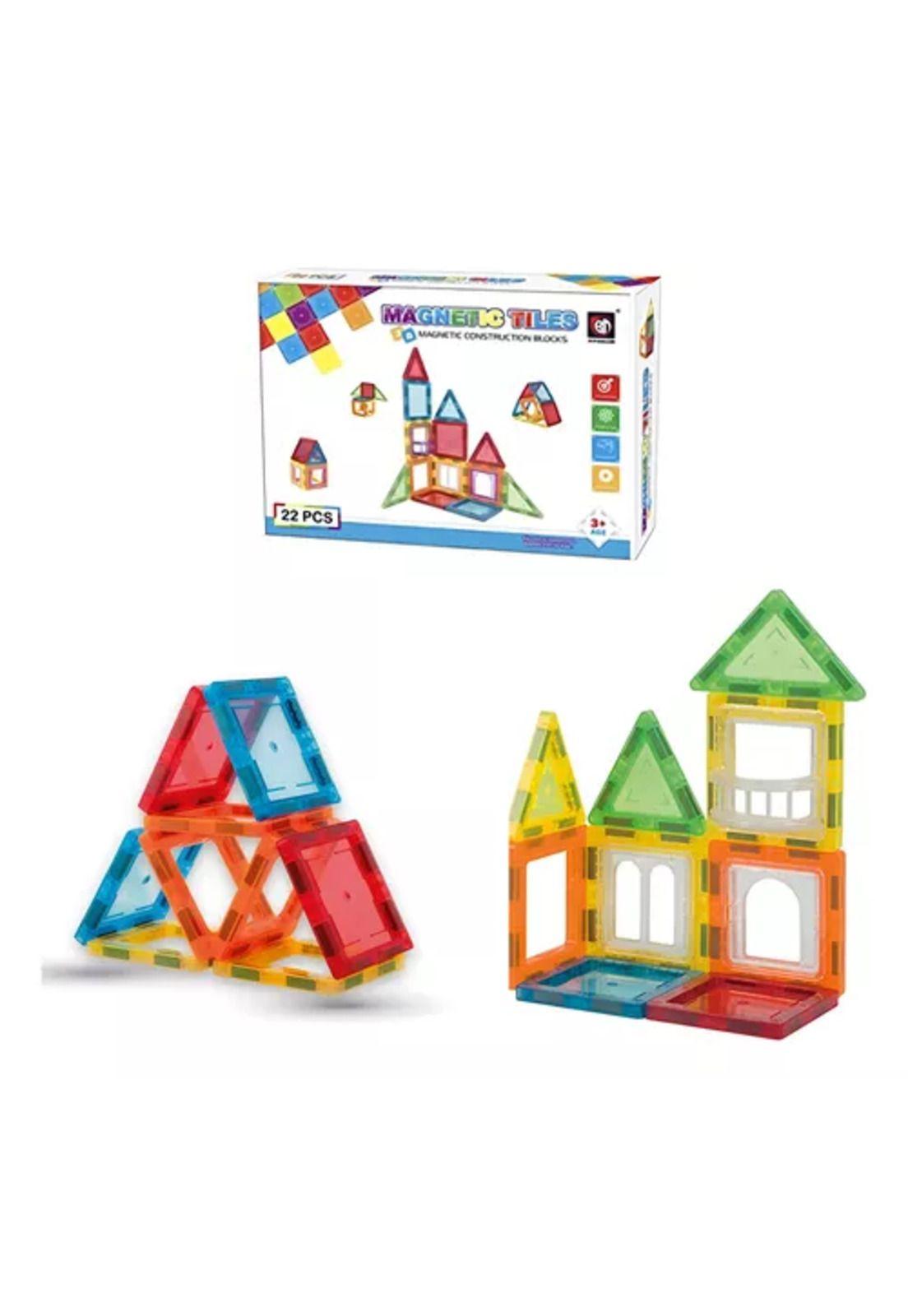 Juguete magnético de 22 piezas: bloques de destreza y habilidad multicolor-1