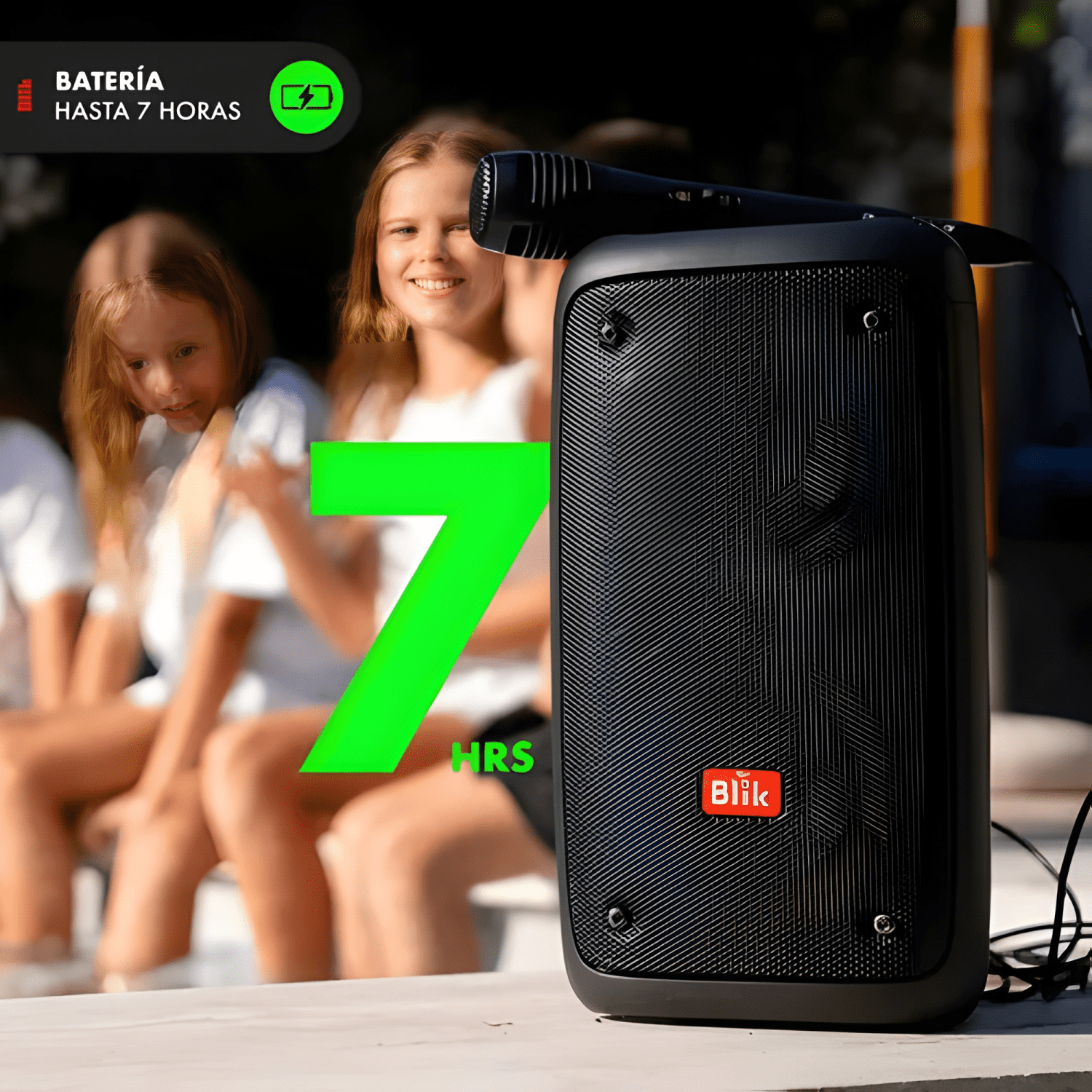 Parlante karaoke voice3 bluetooth con micrófono Negro #1-3