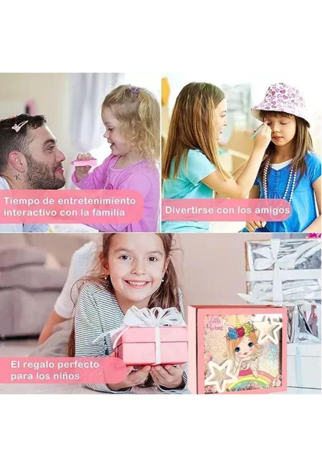 Kit de juguetes de maquillaje para niños, ideal para Navidad y cumpleaños-5