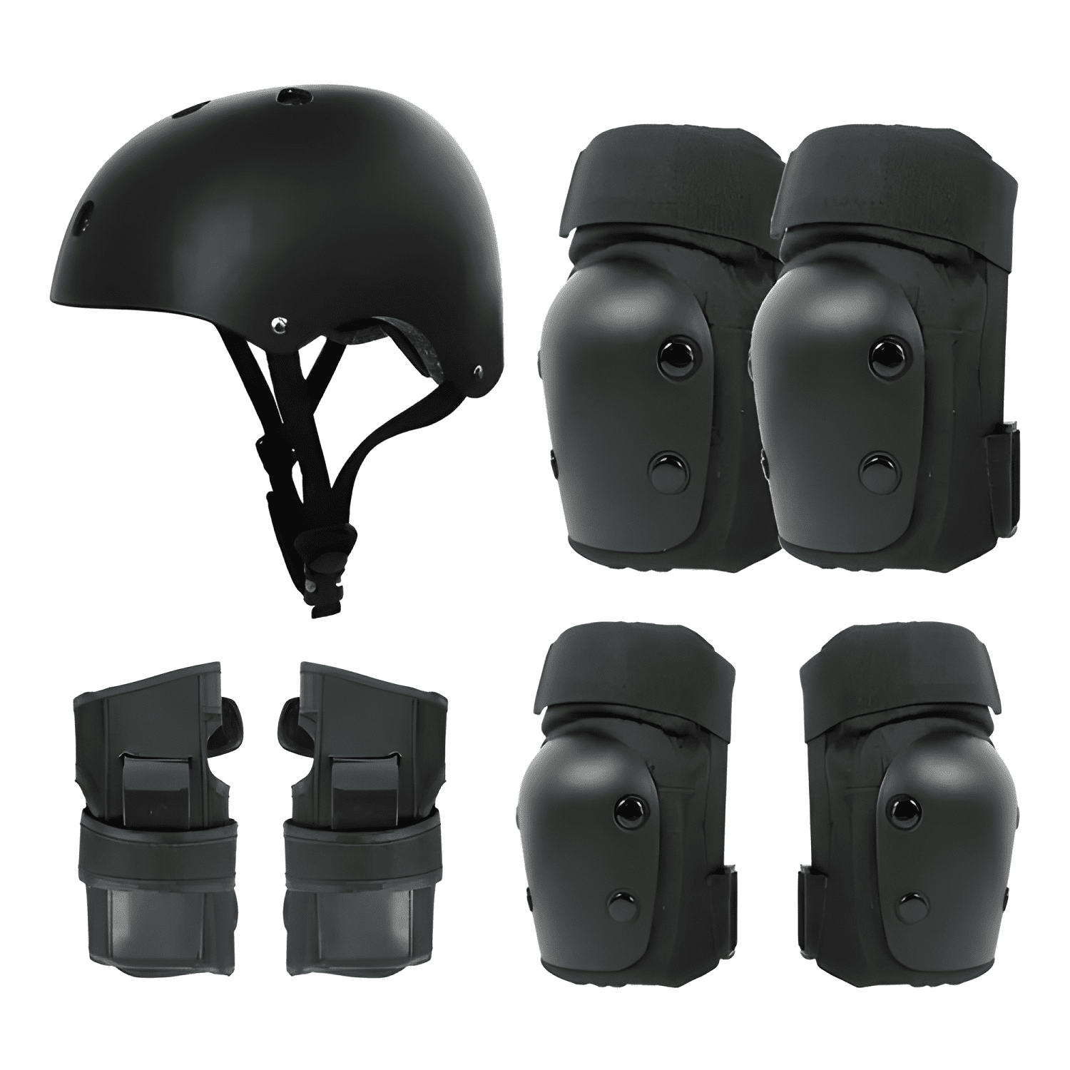 Set 7 piezas protecciones casco bicicleta skate patín #17-4