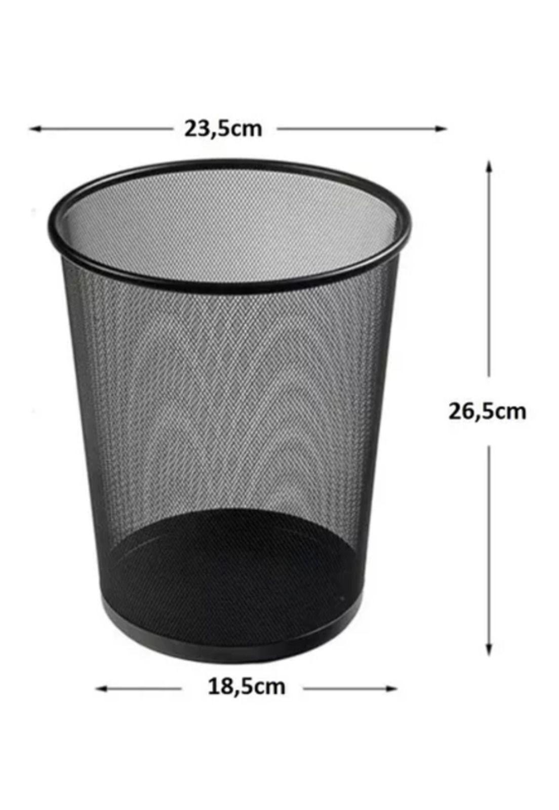 Basurero papelero escritorio homeoffice papelera oficina negro-3