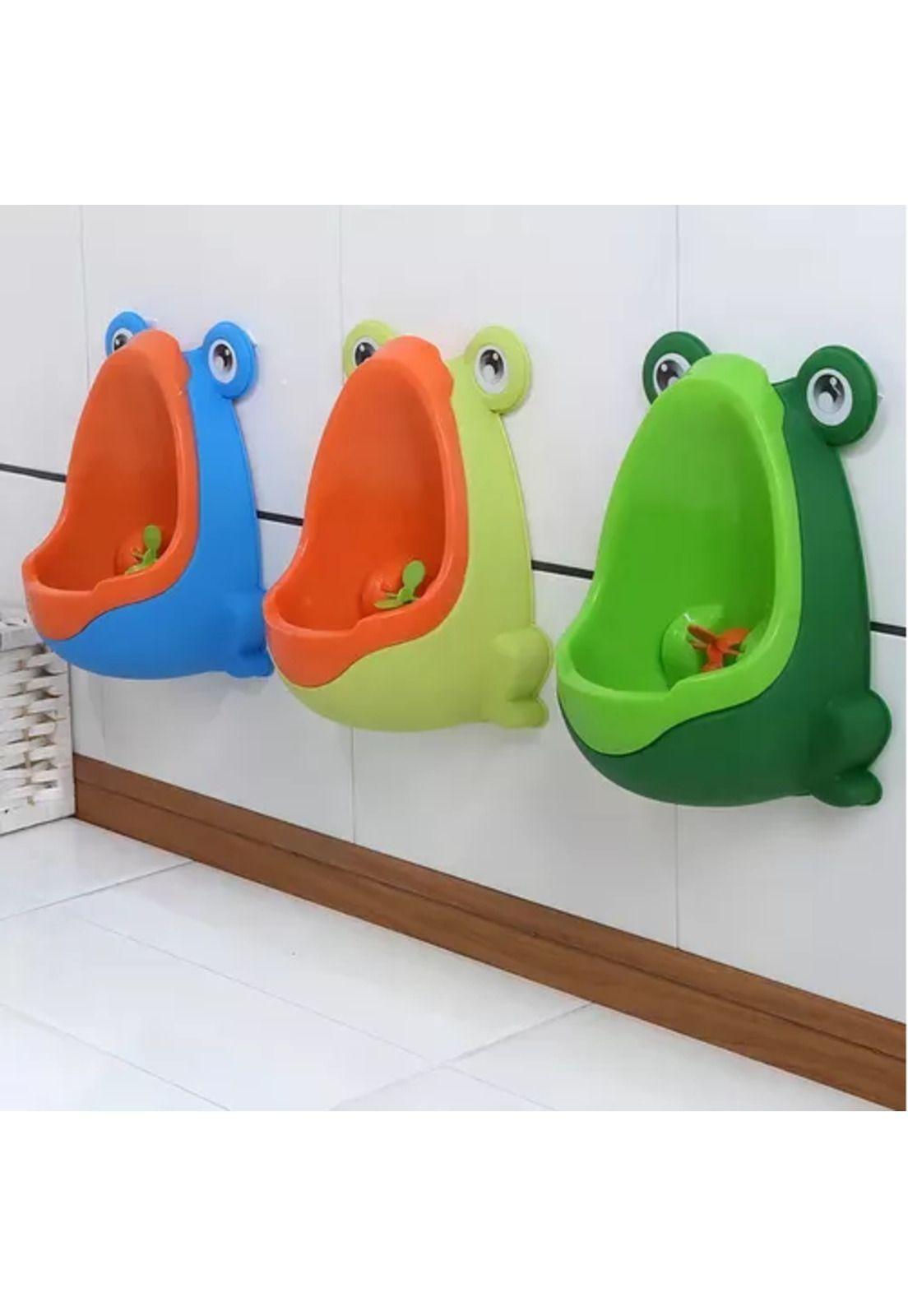 Mingitorio baño entrenador infantil, orinal para niño, rana, color azul-2