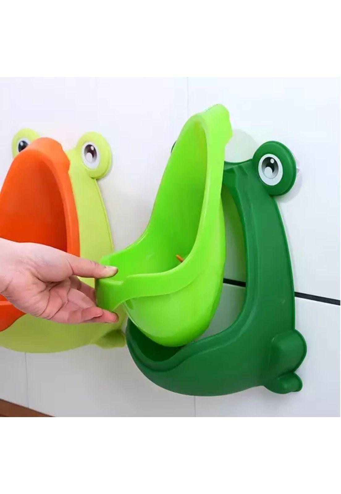 Mingitorio baño entrenador infantil, orinal para niño, rana, color azul-4