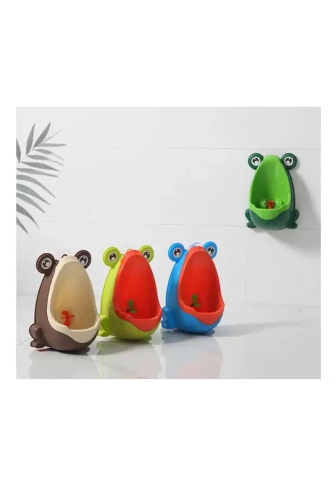 Mingitorio baño entrenador infantil, orinal para niño, rana, color azul-5