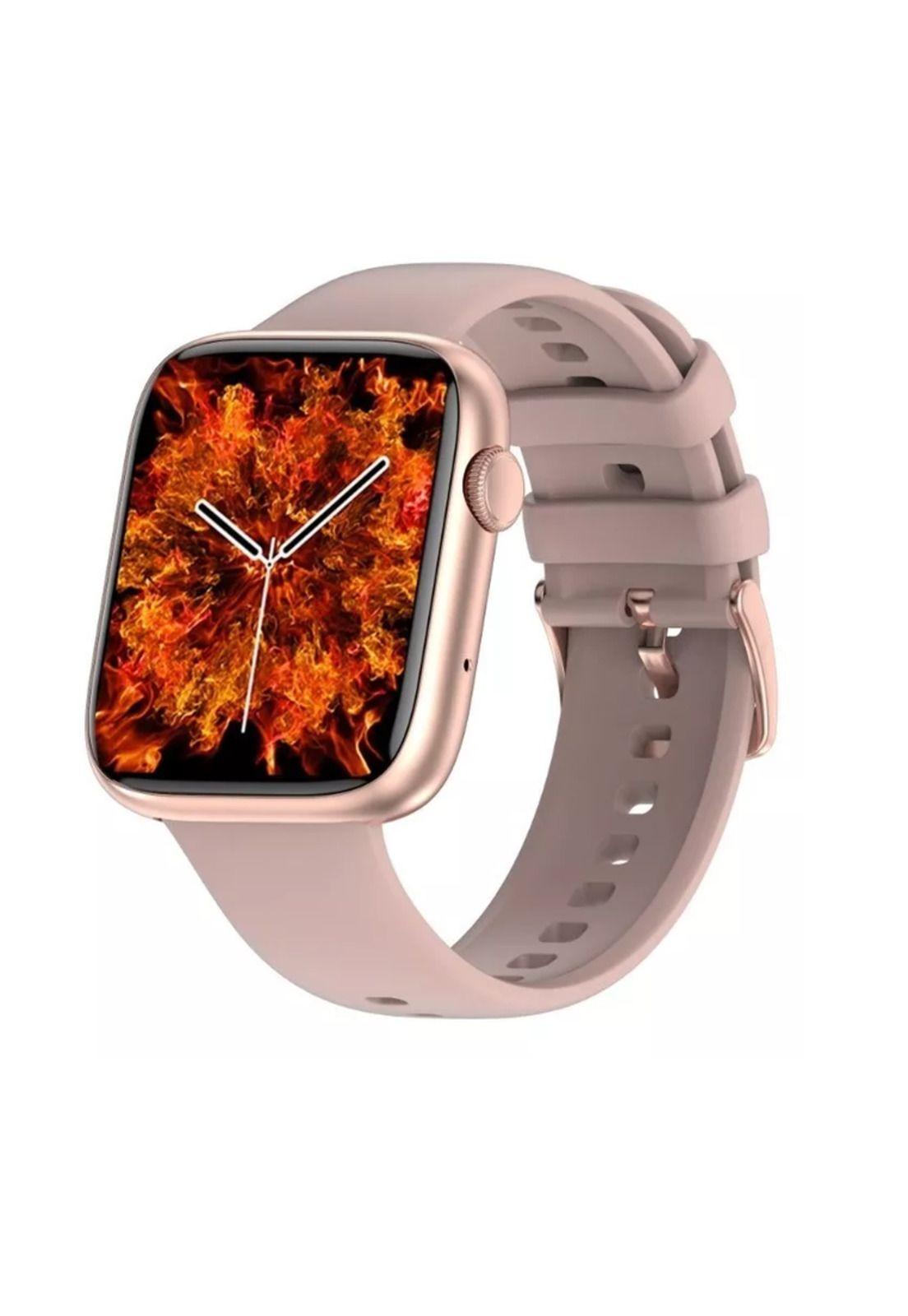Smartwatch reloj inteligente bluetooth llamadas color rosado-0