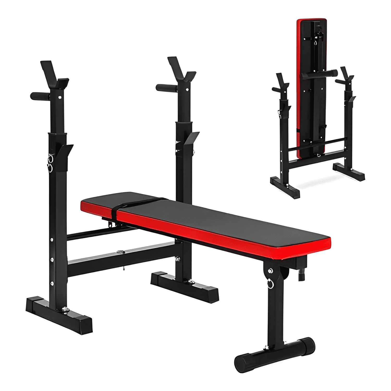 Banco abdominal multifuncional reclinable y plegable-2