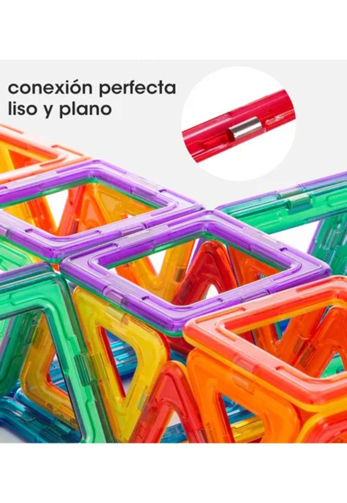 Bloques magnéticos de construcción, 60 piezas, imán multicolor-4