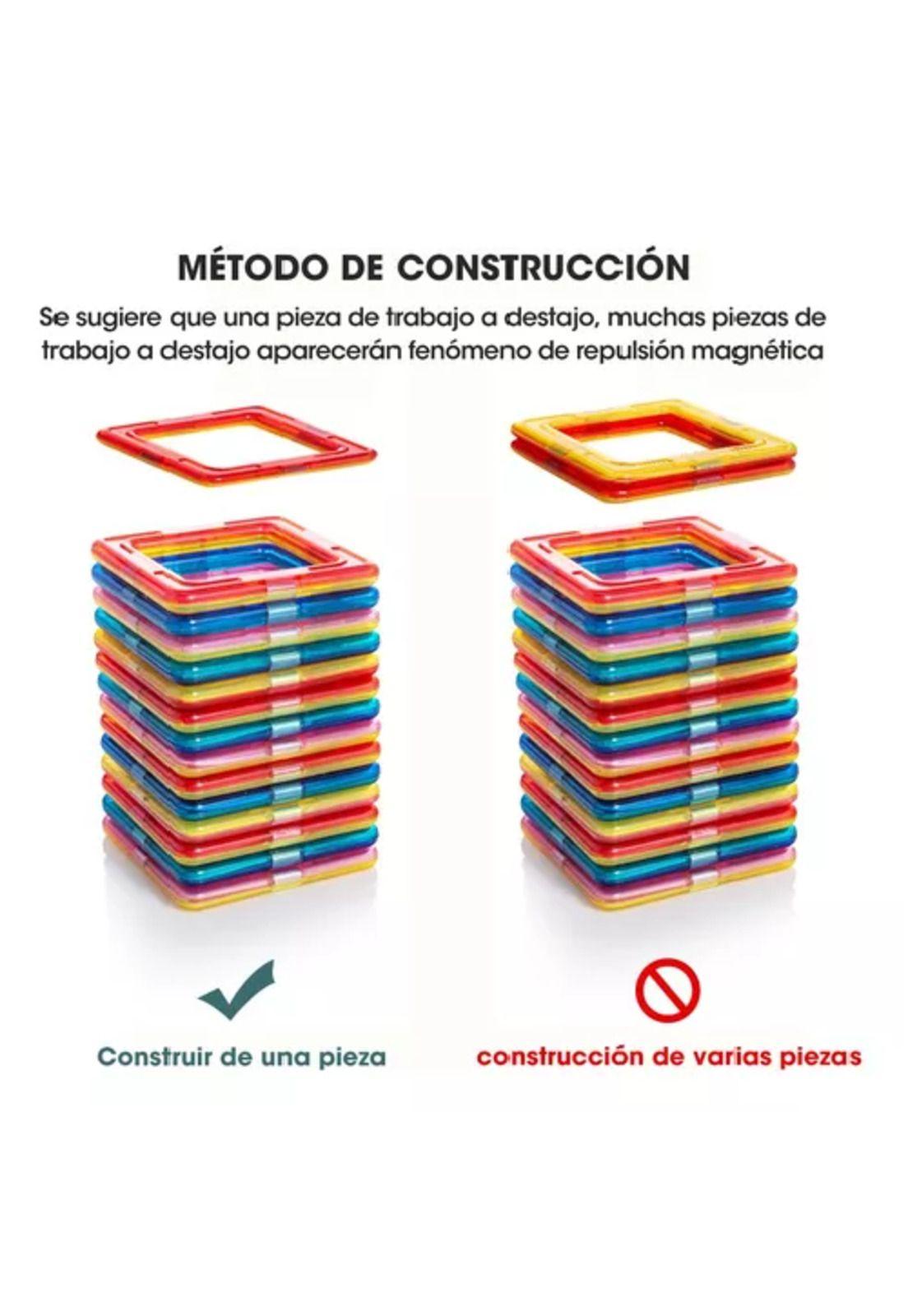 Bloques magnéticos de construcción, 60 piezas, imán multicolor-5
