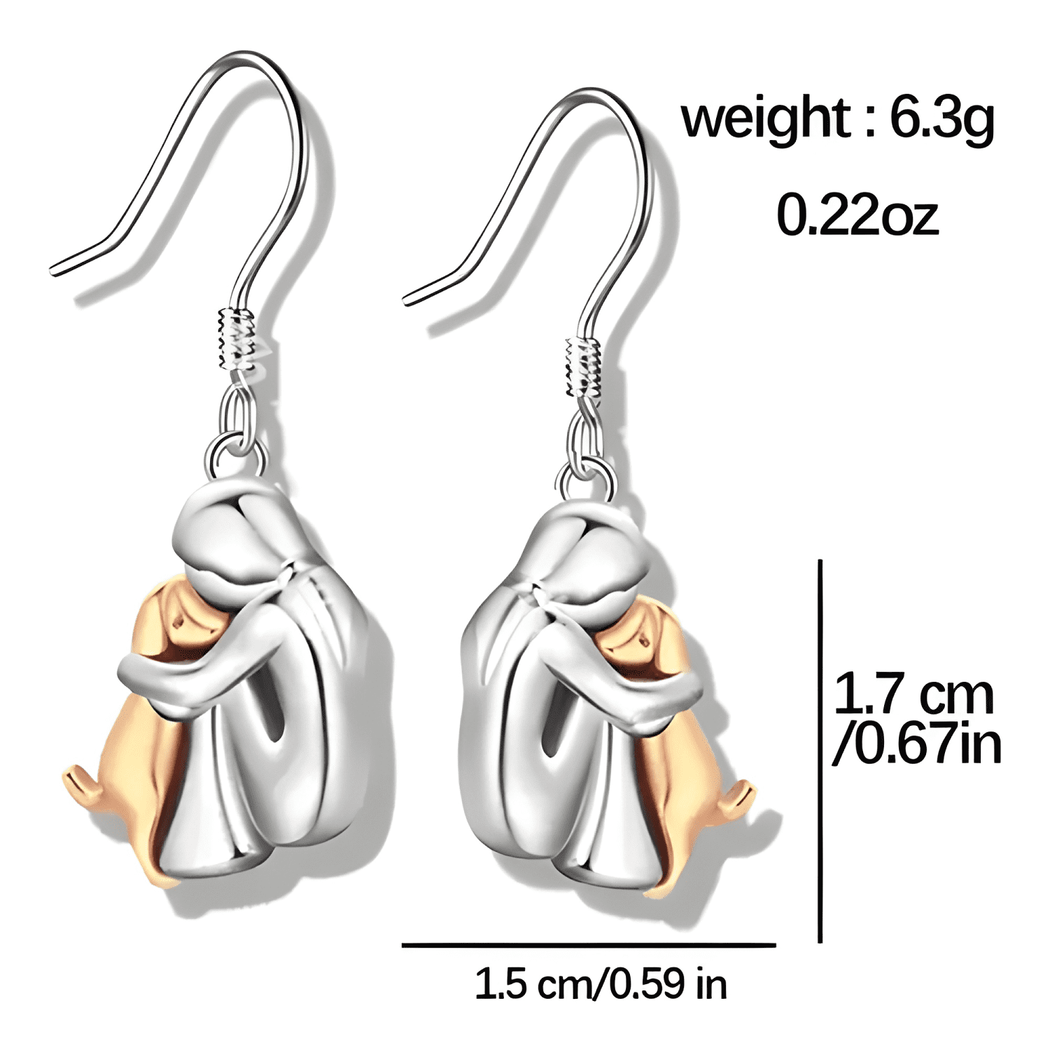 Aros Mujer Perro Pendientes Plata 925 Joya Mujer Regalo #5-1