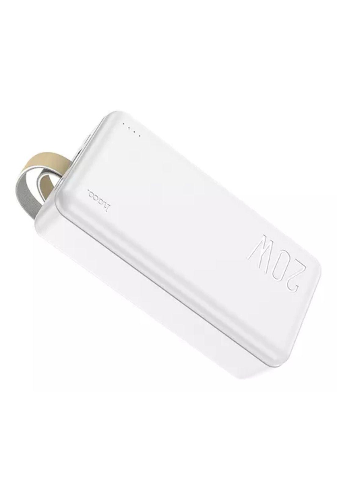 Hoco power bank 30,000 mAh J87B para iPhone y Android, color blanco-3