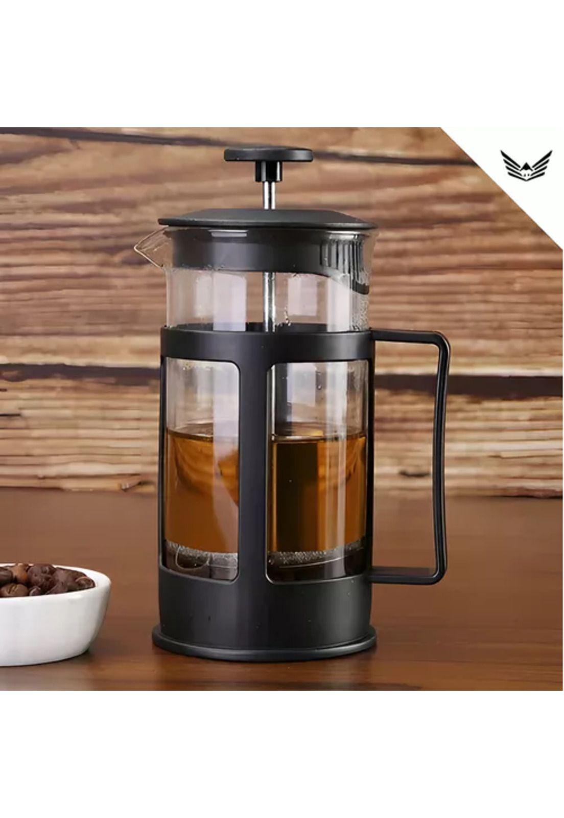 Cafetera prensa francesa manual de café, 600 ml, color negro-5