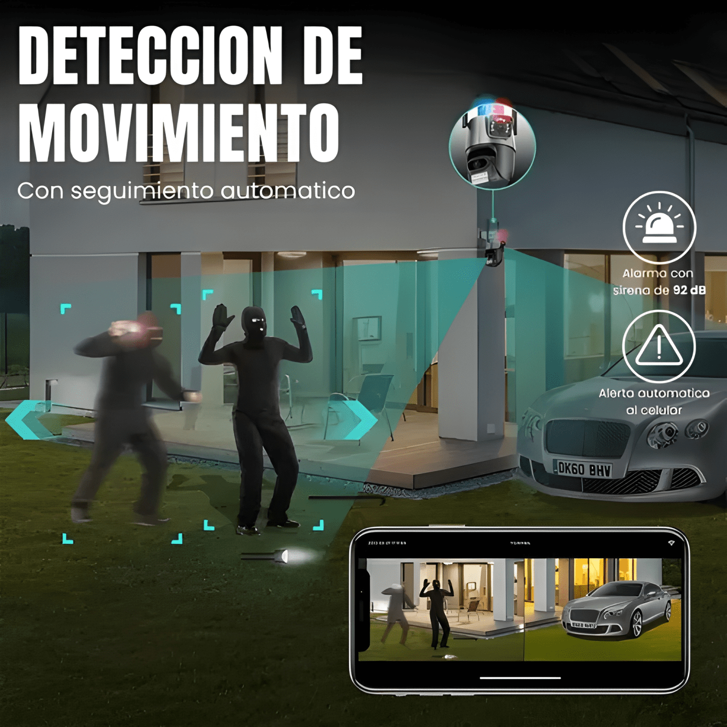 Cámara Seguridad Exterior Wifi Fullhd 1080p 8mp Doble Gris-2