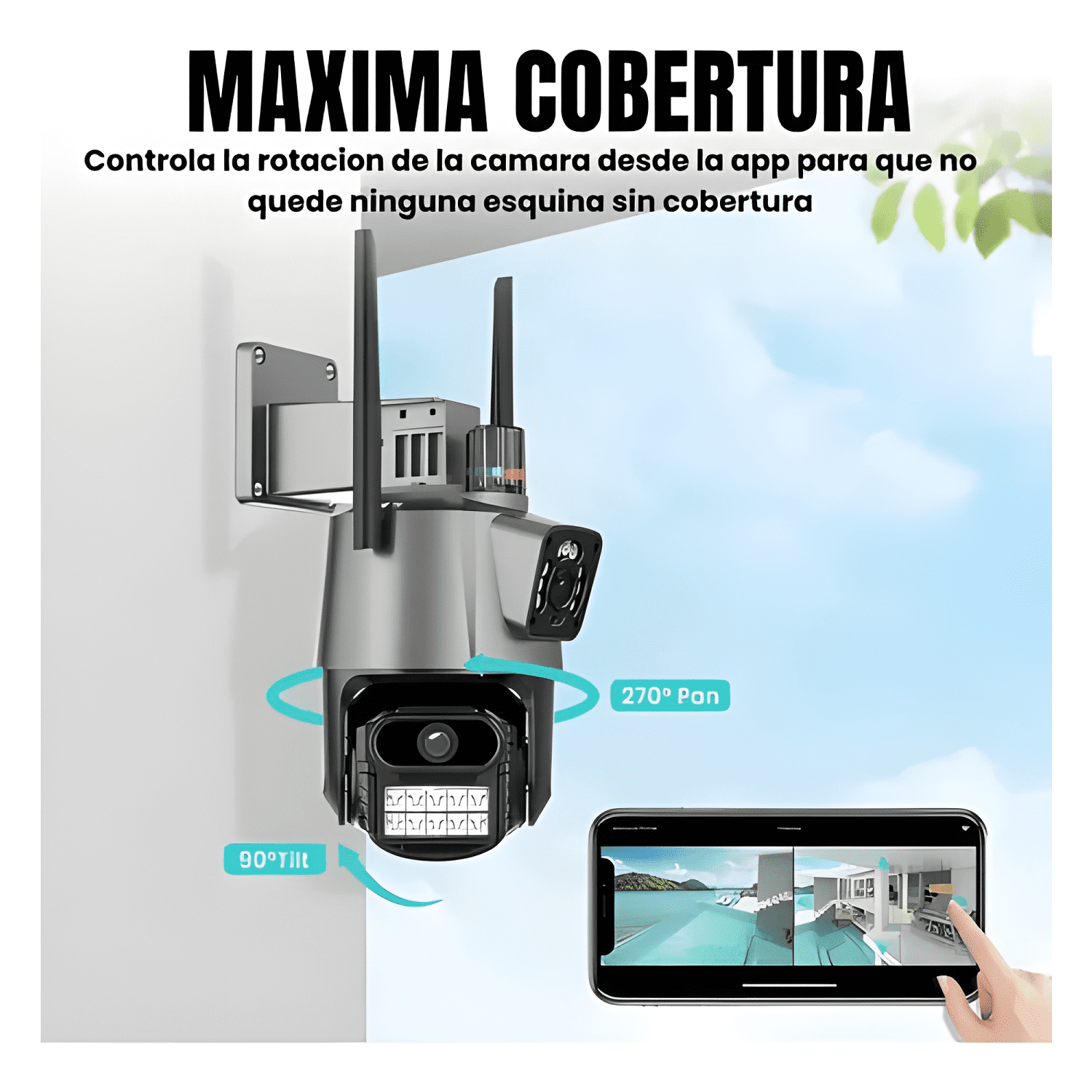 Cámara Seguridad Exterior Wifi Fullhd 1080p 8mp Doble Gris-3