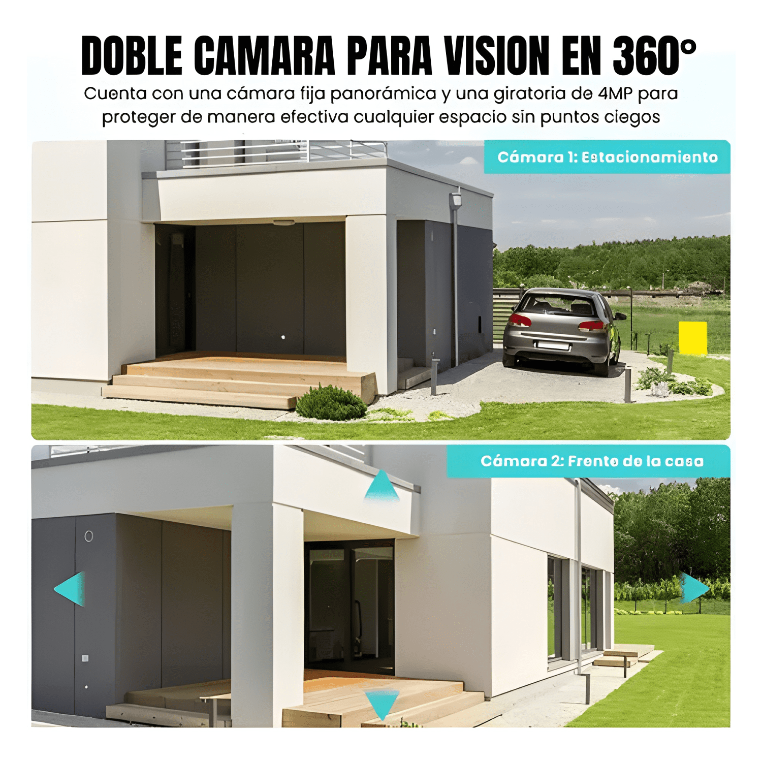 Cámara Seguridad Exterior Wifi Fullhd 1080p 8mp Doble Gris-4