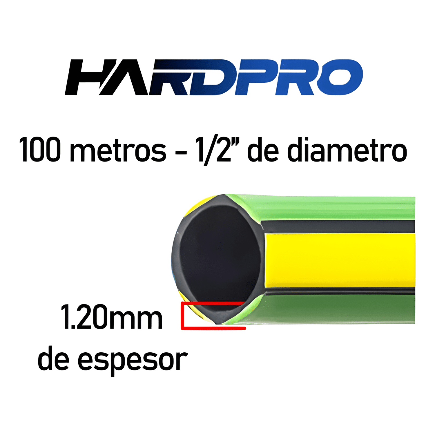 Manguera riego jardin 100m 1/2 1.2mm reforzada proteccion UV-3