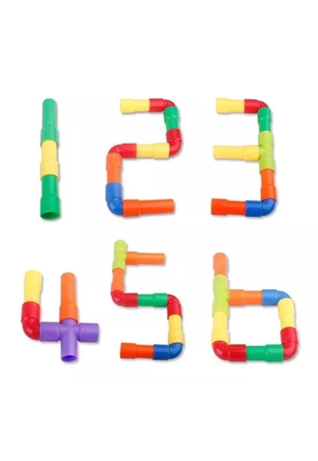 Bloques de construcción tubos conectables, agua 72 pcs multicolor-5