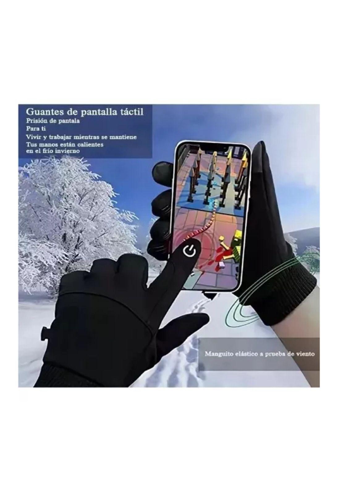 Guantes impermeables térmicos de moto talla L, color negro-5