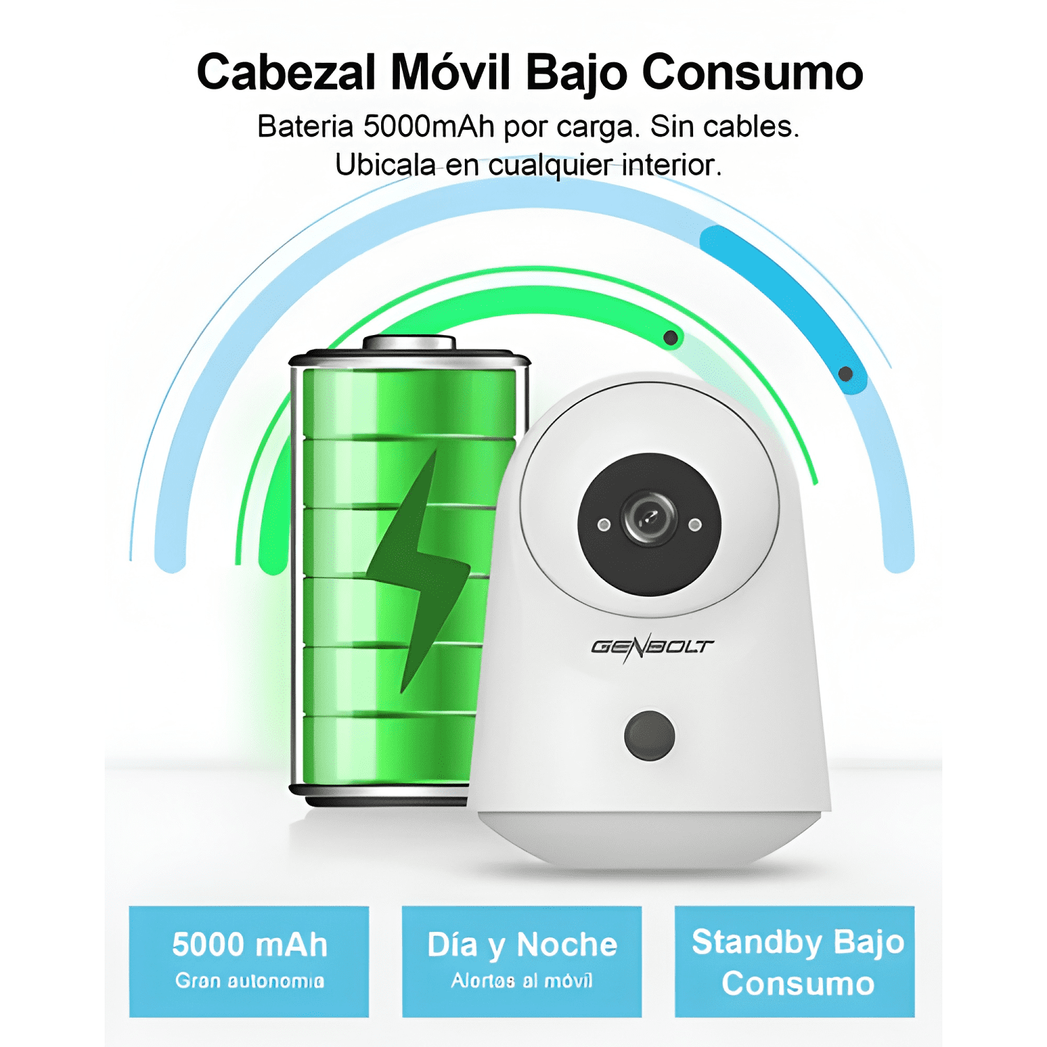 Genbolt® 2k Cámaras Seguridad Wifi Inalámbrica Interior-2