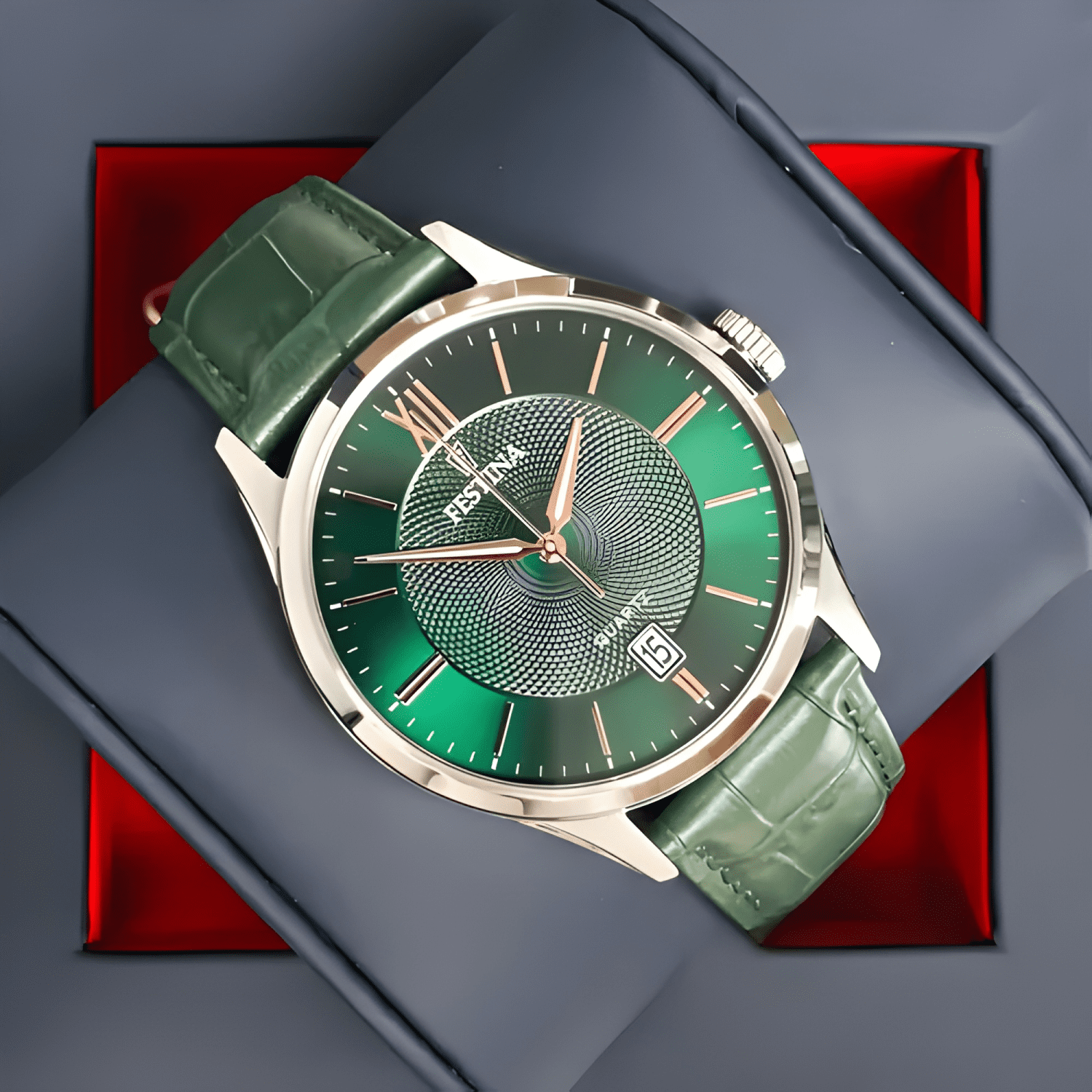 Reloj de hombre festina f20426/7, con correa de cuero-1