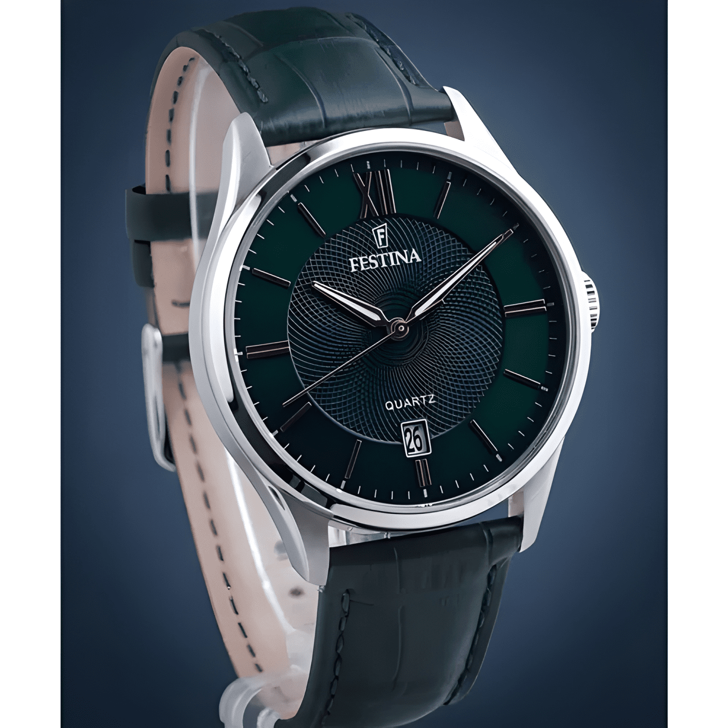 Reloj de hombre festina f20426/7, con correa de cuero-2