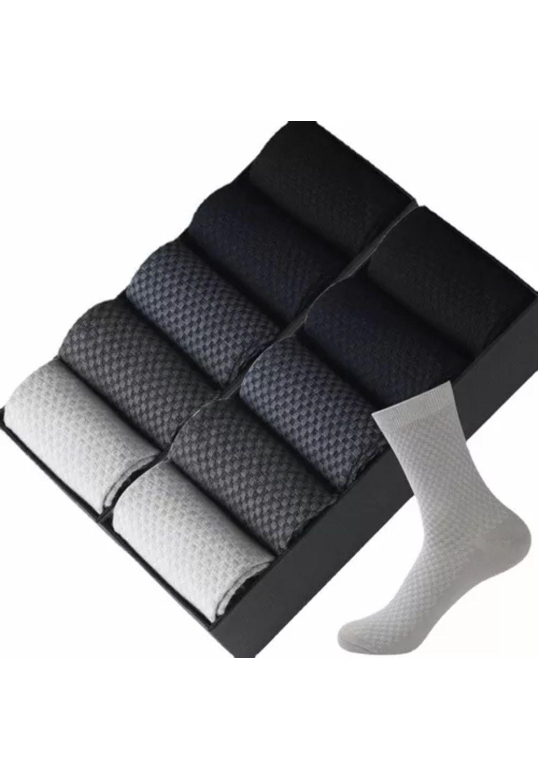 Calcetas deportivas para hombre, 100% algodón, pack de 10 pares, color negro-0
