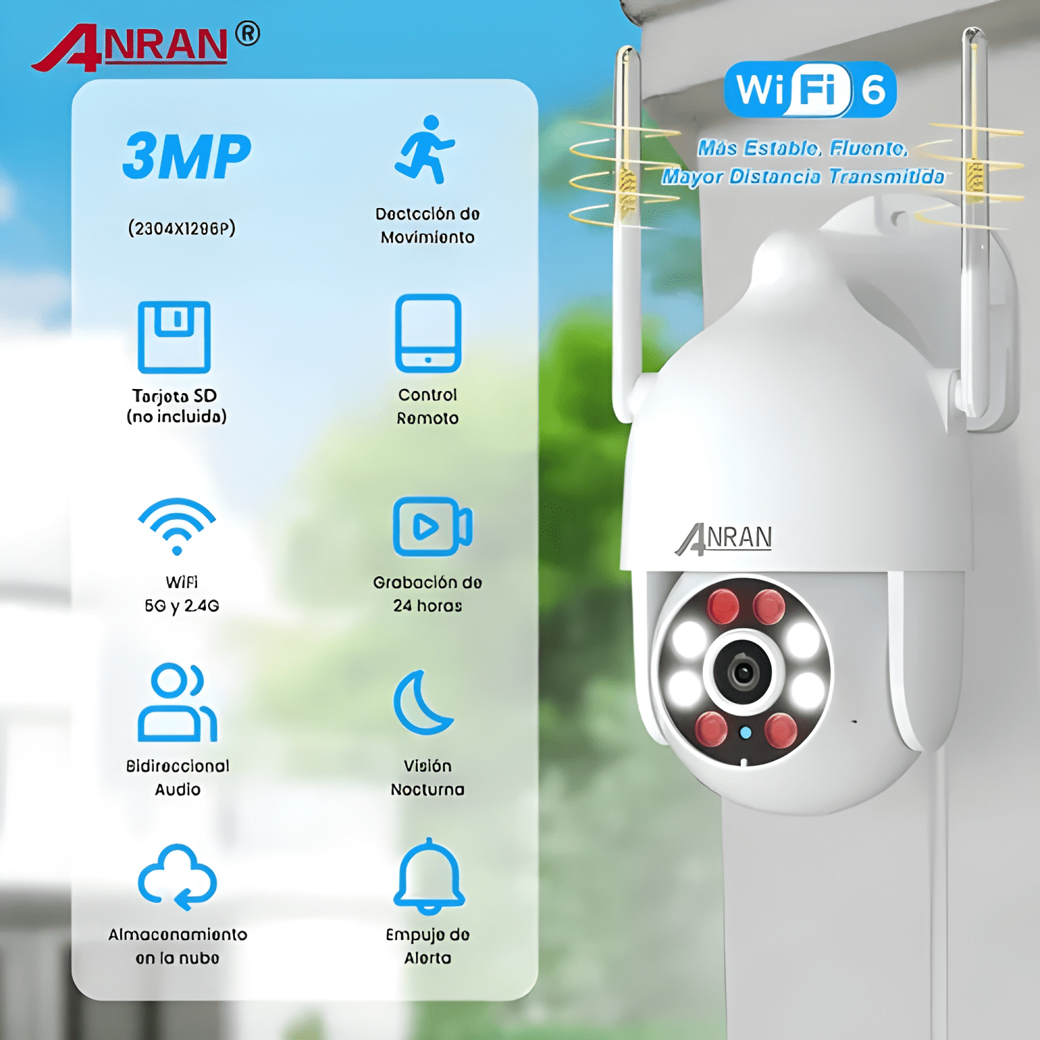 Anran 2pcs 5g Cámara de Seguridad Exterior Wifi Ip Hd Plus-1