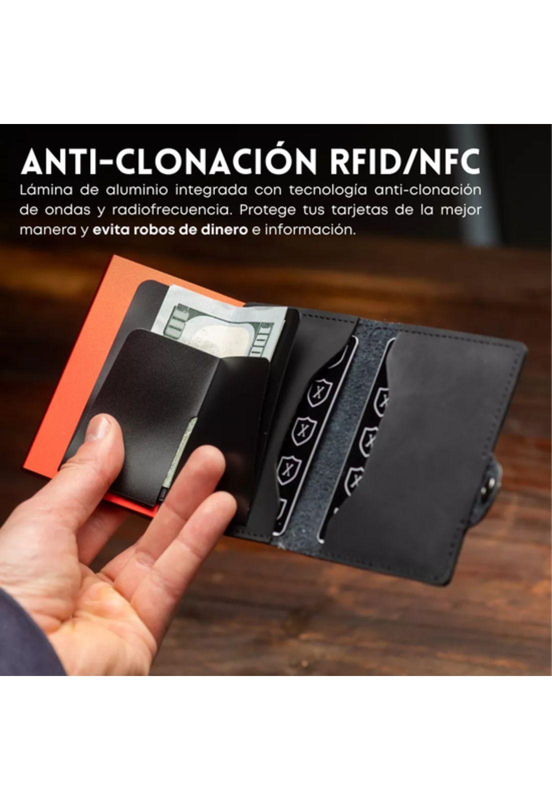 Billetera y Tarjetero Negro con Rojo Xclusive Chile-3