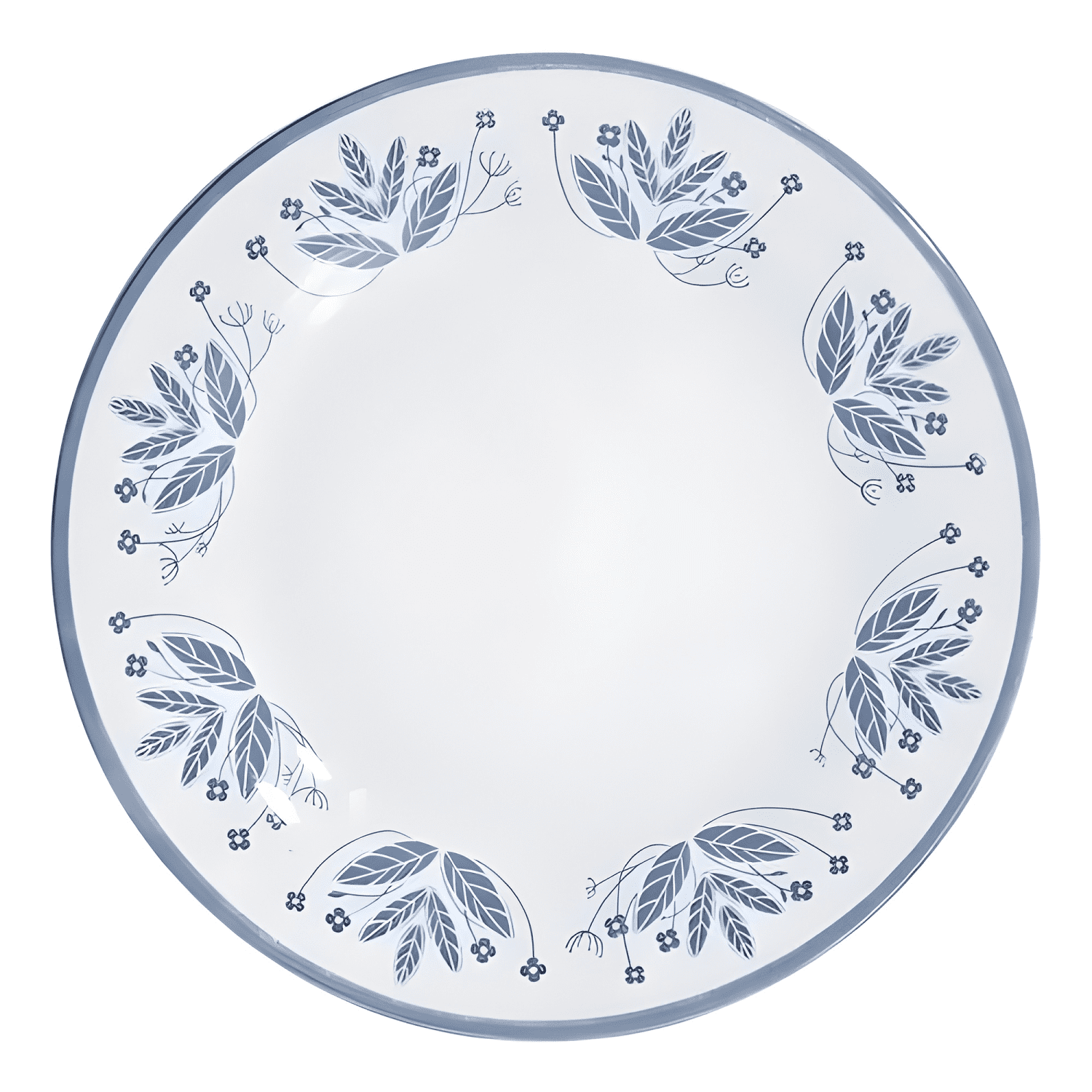 Juego de vajilla 30 piezas de porcelana diseño floral Azul-1