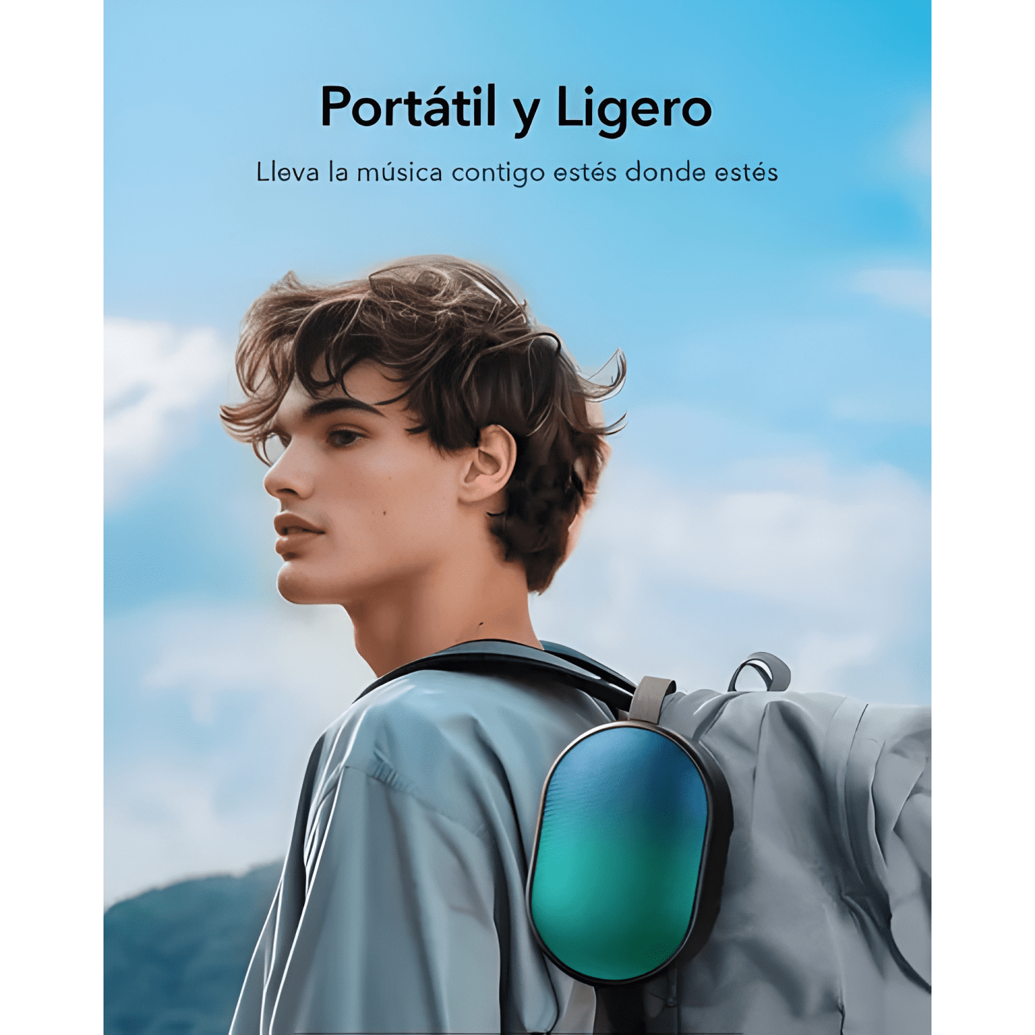 Parlante bluetooth portátil pyro mini, 6w, efectos Negro-2
