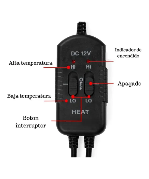 Funda con Calefacción 12V para Asiento de Auto-1