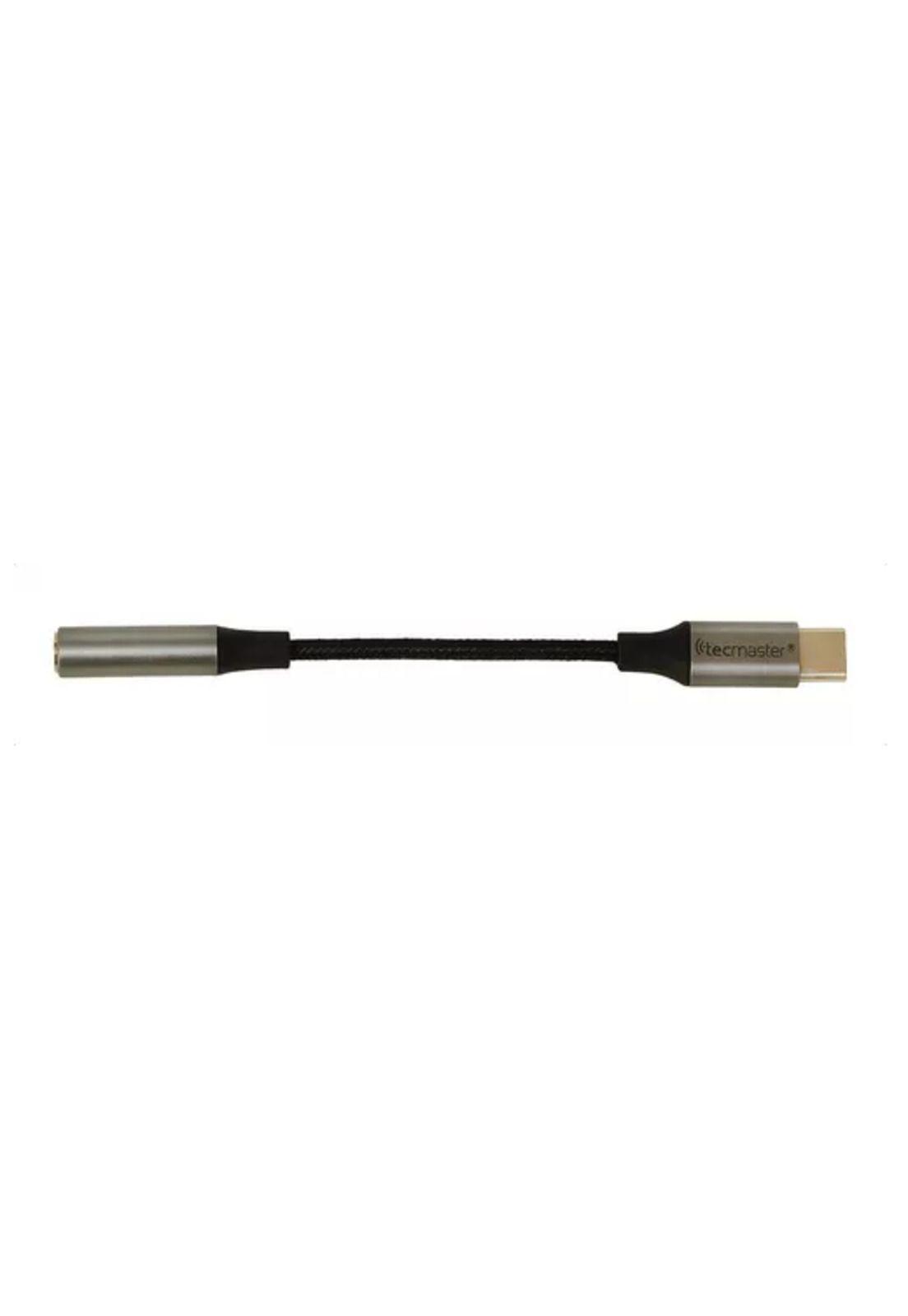 Adaptador de audífono tipo C a audio jack 3.5mm Tecmaster gris-2