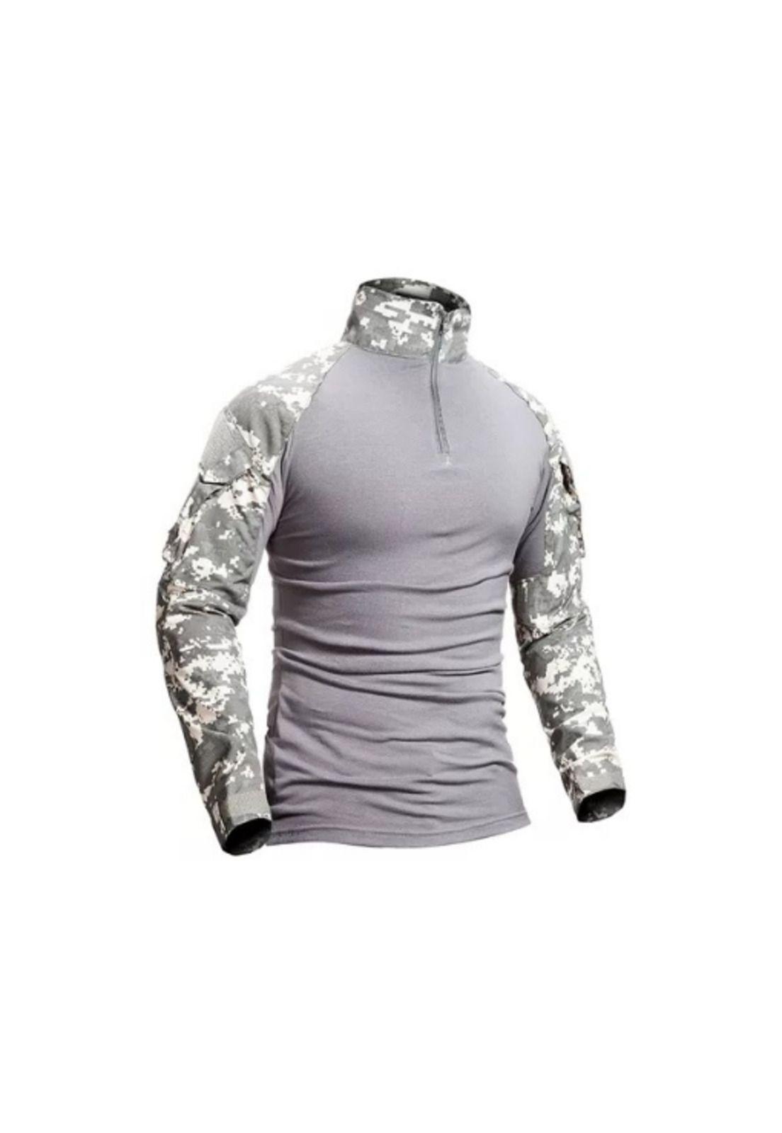 Polera Táctica Combat Shirt Militar Airsoft, Color ACU, Talla M-2