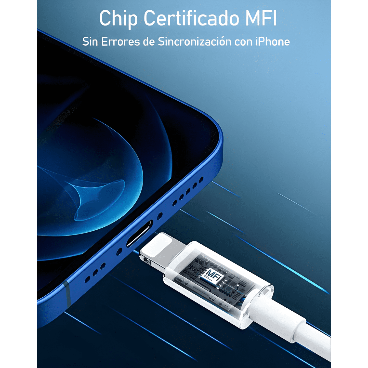 Cable para iphone certificado / foxcoon / 1 metro /-2