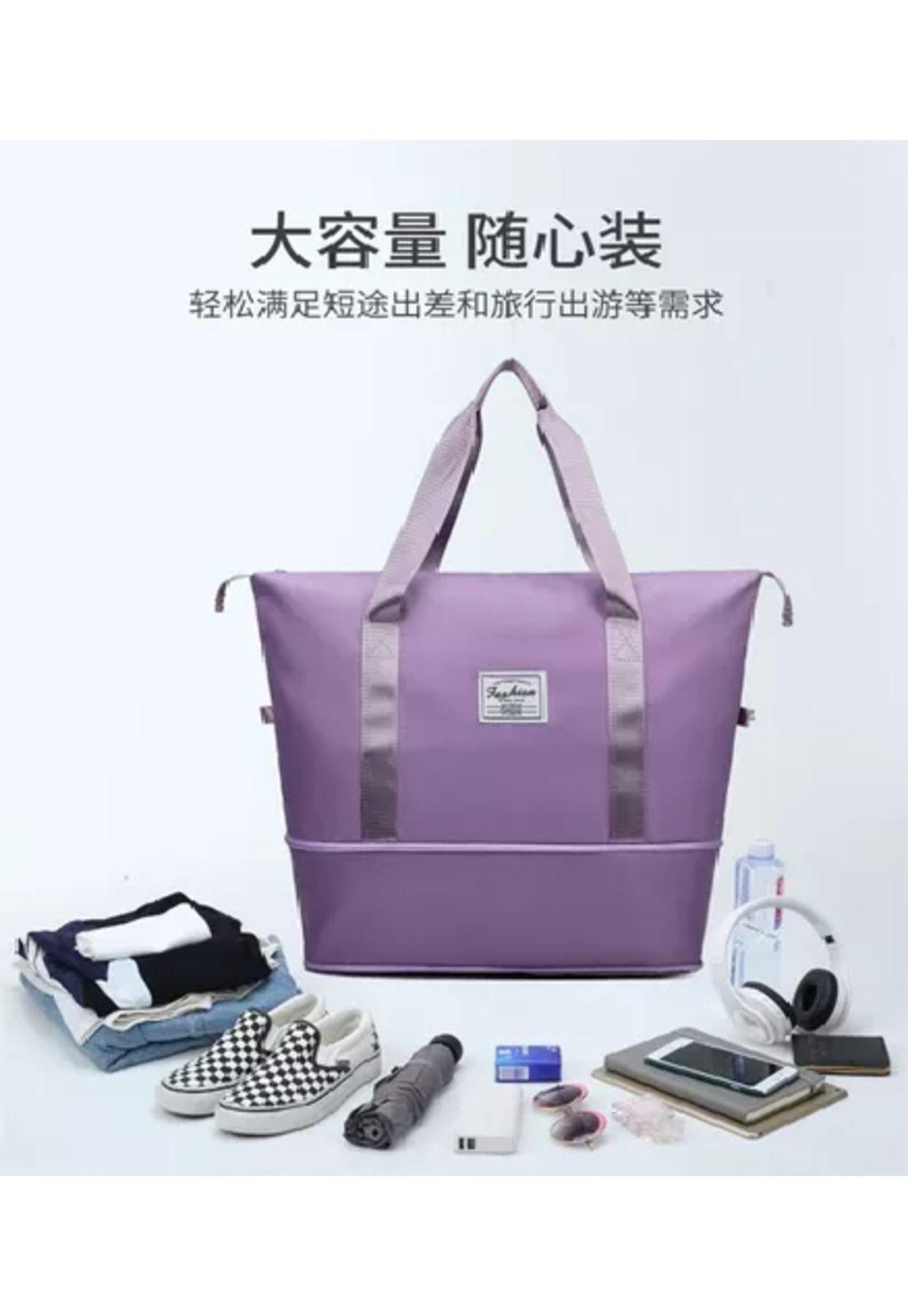 Bolsa de gran capacidad para viajes, hombres y mujeres, deportes, color rosa-6