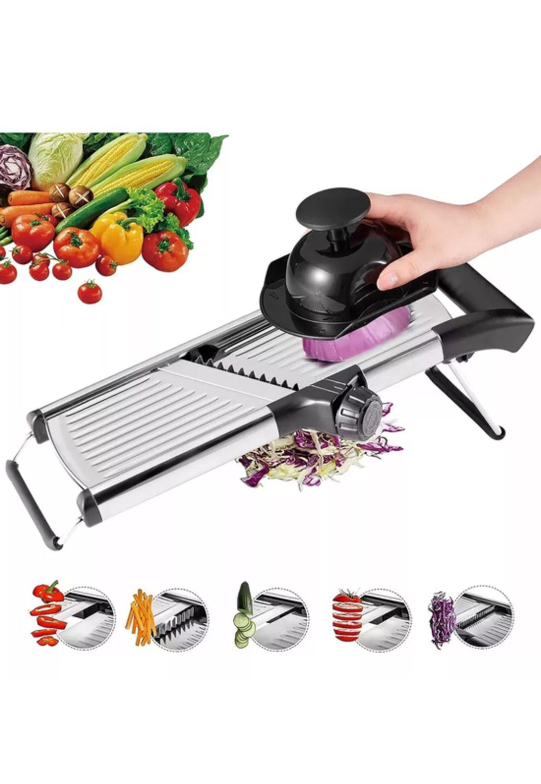Mandolina cortador verduras rallador picador cocina negro-2